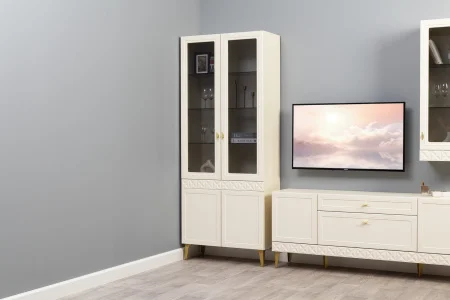 Шкаф-витрина Марион 16.397.02 слоновая кость