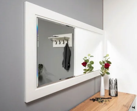 Зеркало Остин 17.03 белый шагрень/дуб крафт золотой