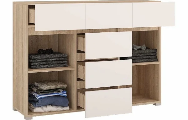 Комод Анталия 1200 дуб сонома/белый софт