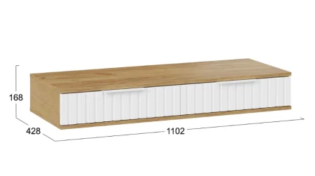 Стол туалетный Хилтон дуб крафт золотой/белый матовый