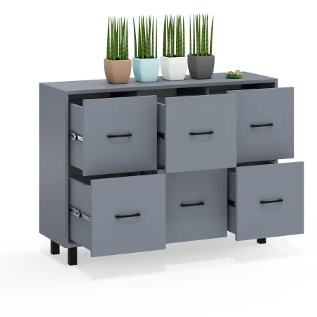 Комод 6 ящиков 127-1204 графит