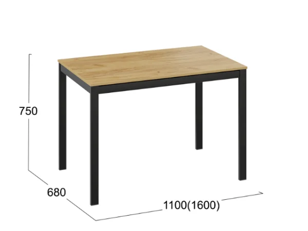 Стол раздвижной Слайд тип 2 дуб крафт золотой Стол раздвижной Слайд тип 2 дуб крафт золотой