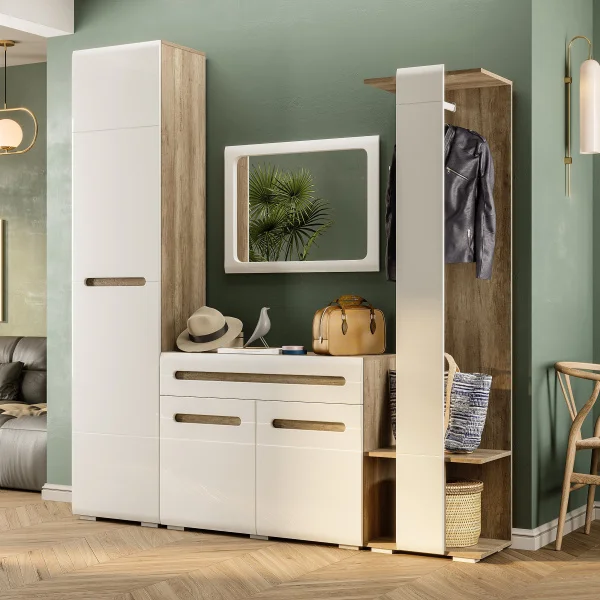 Тумба Наоми ТБ-18 дуб каньон/белый глянец