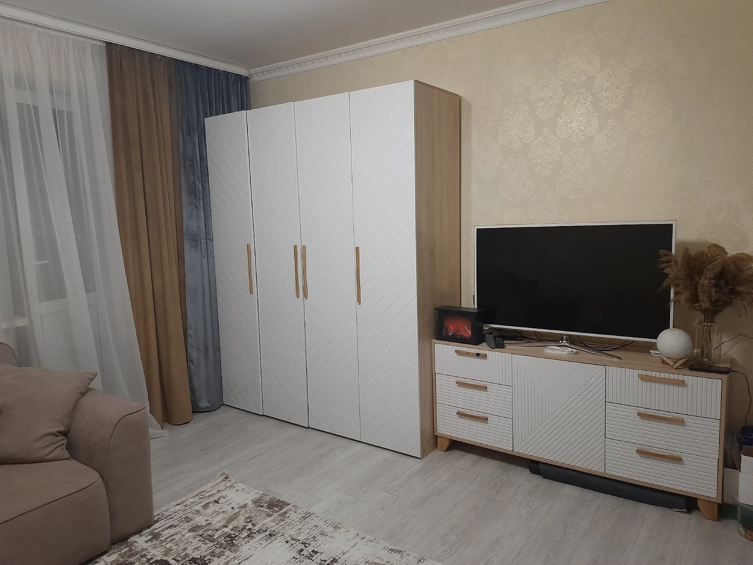 Комод Копенгаген дуб сонома/белый матовый