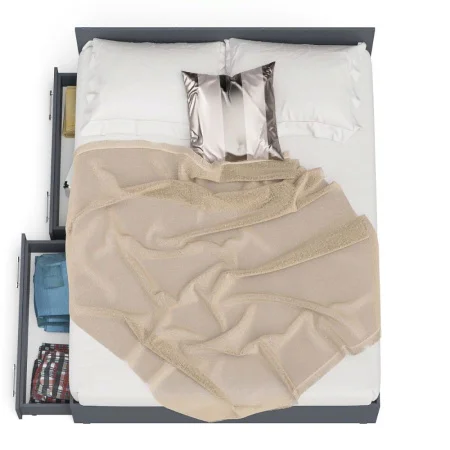 Кровать с ящиками Мори графит