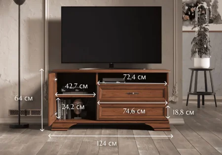 Тумба под телевизор Кентаки RTV 1D2S каштан