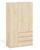 Шкаф с тремя ящиками и тремя дверками МШ 1200.1 дуб сонома