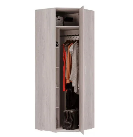 Шкаф угловой Белла ясень белый