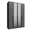 Шкаф Мадрид 1,6 с зеркалом графит серый