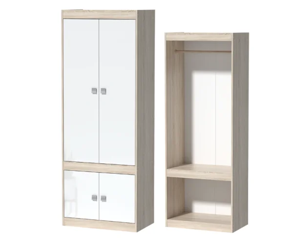 Шкаф Галактика дуб сонома/белый глянец