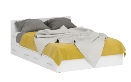 Кровать Стандарт с ящиками белый