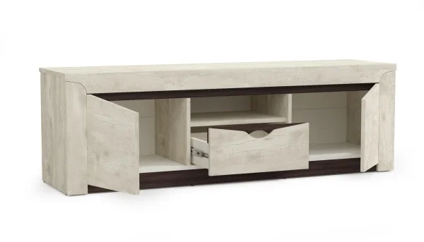 Тумба под ТВ 33.17 Лючия бетон пайн белый