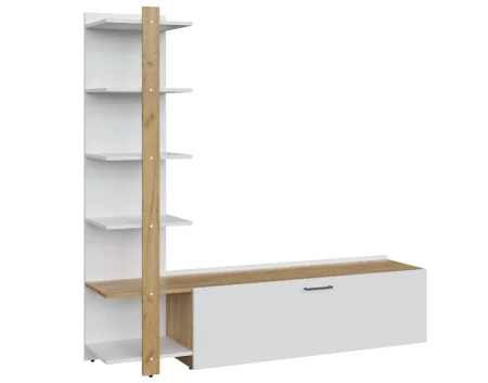 Тумба TV-001 Teсhno дуб крафт золотой/белый