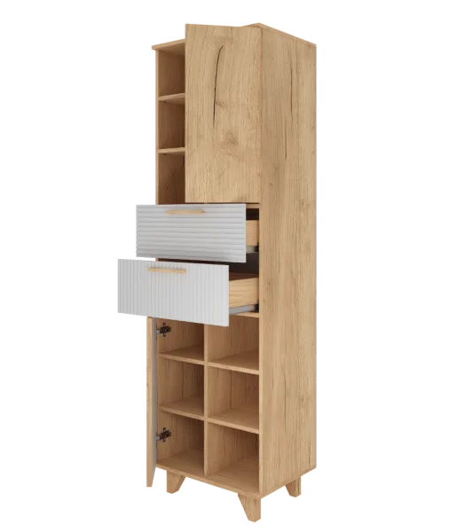 Стеллаж Ньерд дуб вотан/белый софт