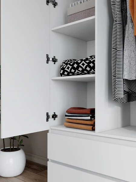 Шкаф с ящиками Мори МШ 900.2 белый