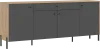 Комод Оливия (металл) дуб крафт/браш графит