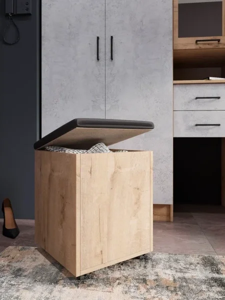 Прихожая Дуся 1.3 дуб бунратти/цемент