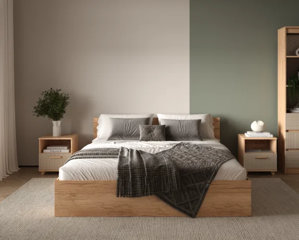 Тумба прикроватная Ньерд дуб вотан/ива пепельная