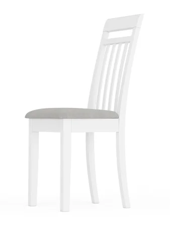 Стул Гольф-11 белый, ткань велюр серый 63