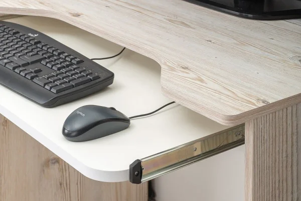 Стол компьютерный Комфорт 12.70 белый шагрень/винтаж