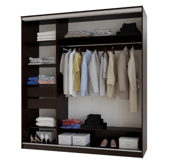 Шкаф-купе Альянс 2.0 венге/дуб беленый