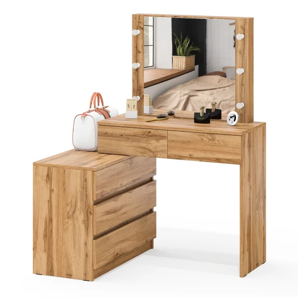 Стол косметический с подсветкой 110 дуб вотан