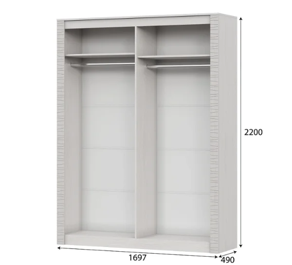 Шкаф универсальный 4х створчатый Гамма-20 ясень анкор светлый/сандал светлый