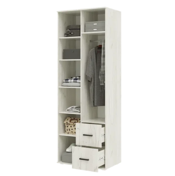 Шкаф 2-х створчатый Алтея (800) дуб крафт белый