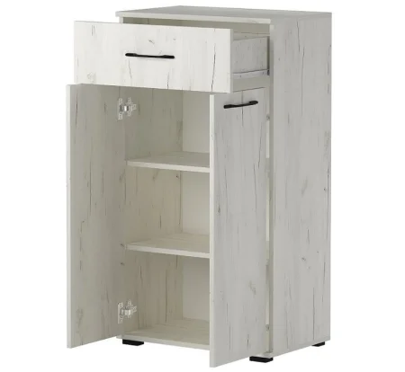 Тумба комбинированная Италия ТК-600 дуб крафт белый