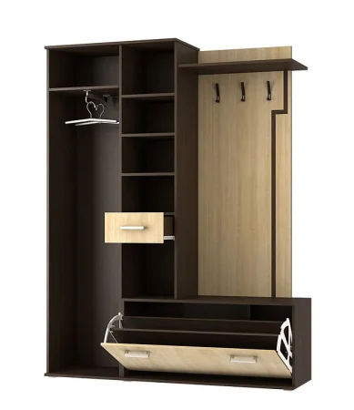 Прихожая Саша-6 венге/дуб млечный (левая)