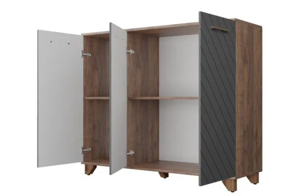 Комод Стокгольм дуб самдал/серый графит