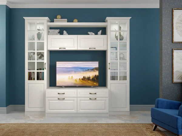 Модульная гостиная Ливерпуль ясень ваниль/белый (Набор 1)