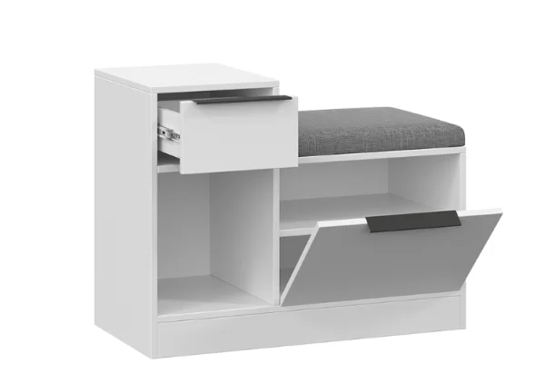 Тумба для обуви Агата комбинированная белый