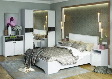 Комод Сальма КМ 021 анкор/белый глянец