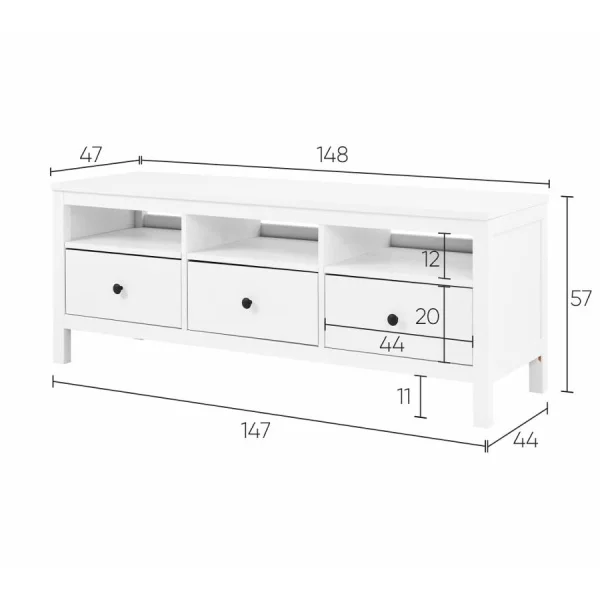 Тумба под телевизор Кымор 148 белый
