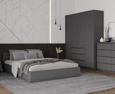 Шкаф для одежды с ящиками Мори МШ 1600.1 графит