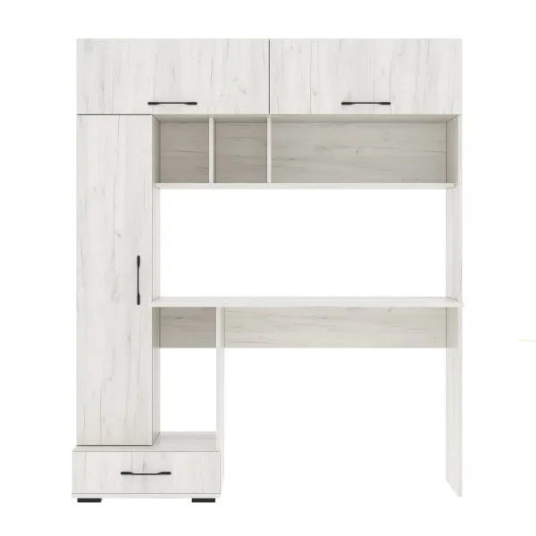 Компьютерный стол ПКС-1 дуб крафт белый