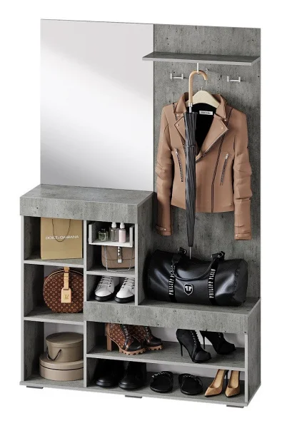 Прихожая Инстайл бетон/белый