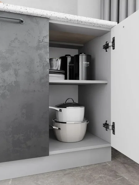 Кухонный гарнитур Лофт 2м бетон темный