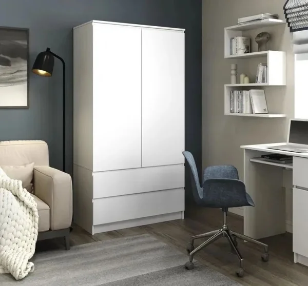 Шкаф двухдверный Мори МШ 900.1 белый