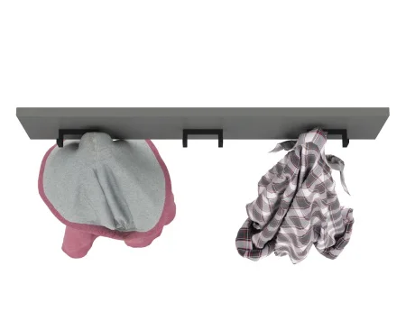 Вешалка Октава 15.14.02 серый графит/дуб крафт золотой