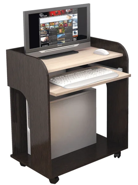 Стол компьютерный Грета-10 венге/дуб молочный