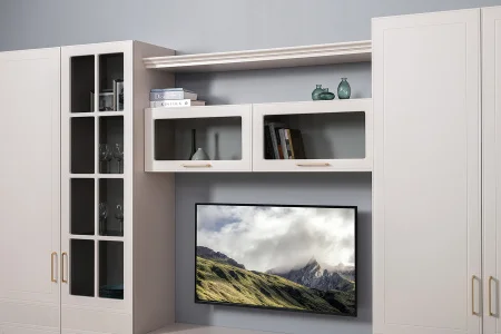 Шкаф-витрина Ричфорд 16.396 моно керамика/кашемир