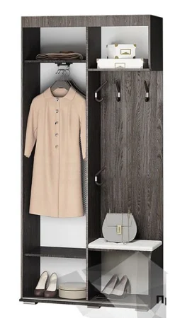 Прихожая Варда ясень темный/белый