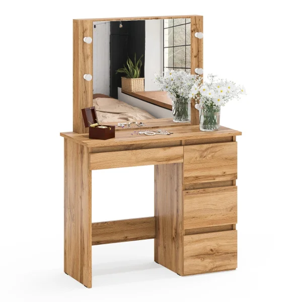 Стол косметический с подсветкой Сура дуб вотан