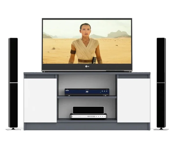 Тумба ТВ МТВ 1200.1 графит/белый Тумба ТВ МТВ 1200.1 графит/белый