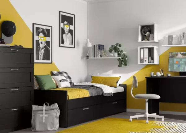 Кровать раздвижная Сириус 80х200 с ящиками венге