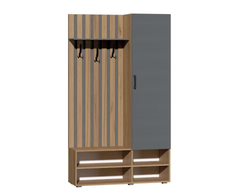 Прихожая Юджи дуб крафт золотой/графит