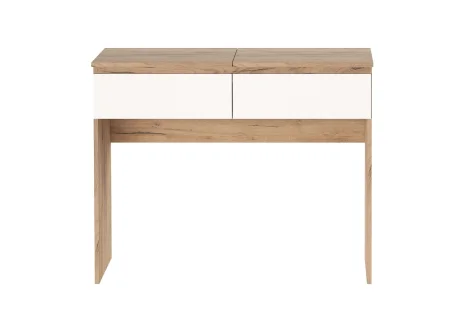 Стол косметический Гретта дуб крафт золотой/белый