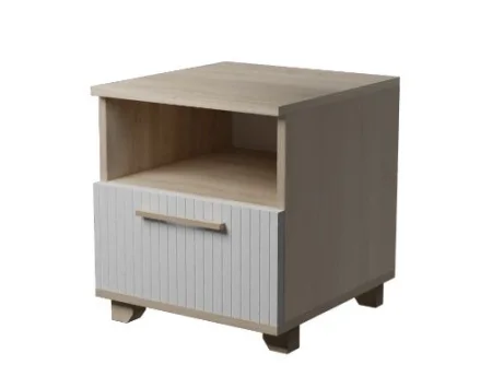 Тумба прикроватная Копенгаген с ящиком дуб сонома/белый матовый